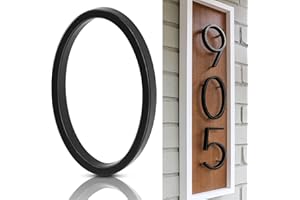 5" Metal Floating House Numbers,Ranslen Black Zinc Alloy Solid Modern House Address Number,Anti-Rust House Numbers Decorative Address Sign for Door Garden Mailbox with Nail Kit,Coated Black,Number(0)