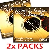 Adagio 2 Sets Phosphor Bronze Acoustic Guitar Strings 10-47 Pro Series view 2