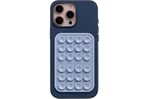 OCTOBUDDY Textures OCTO LUV - Silicone Suction Phone Case Adhesive Mount - Hands-Free Grip with 24 Suction Cups for Videos & Selfies - 2.6" x 3.9", Baby Blue