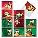 The Best Card Company - 10 Holiday Note Cards for Christmas - Festive Bulk Assortment, Boxed Notecards with Envelopes (4 x 5.12 Inch) - Yule Frogs M1754XS