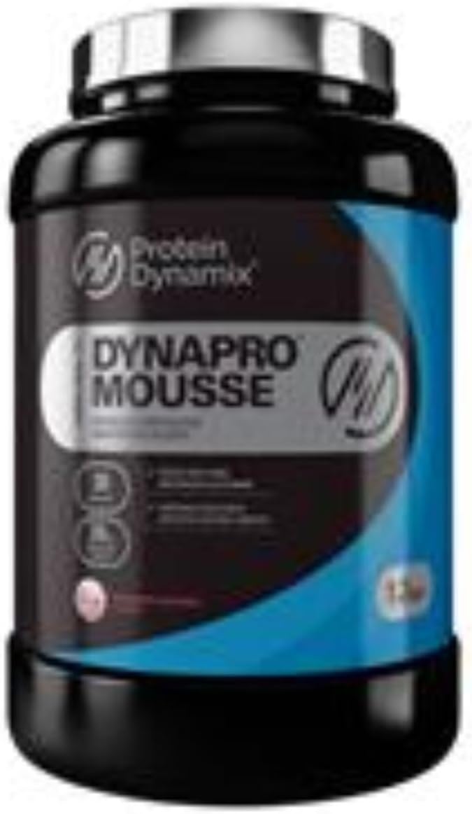 Protein Dynamix Dynapro Mousse Luxury Slow Release High Casein Protein Strawberry Milkshake Flavour Mousse Desert, 750 g