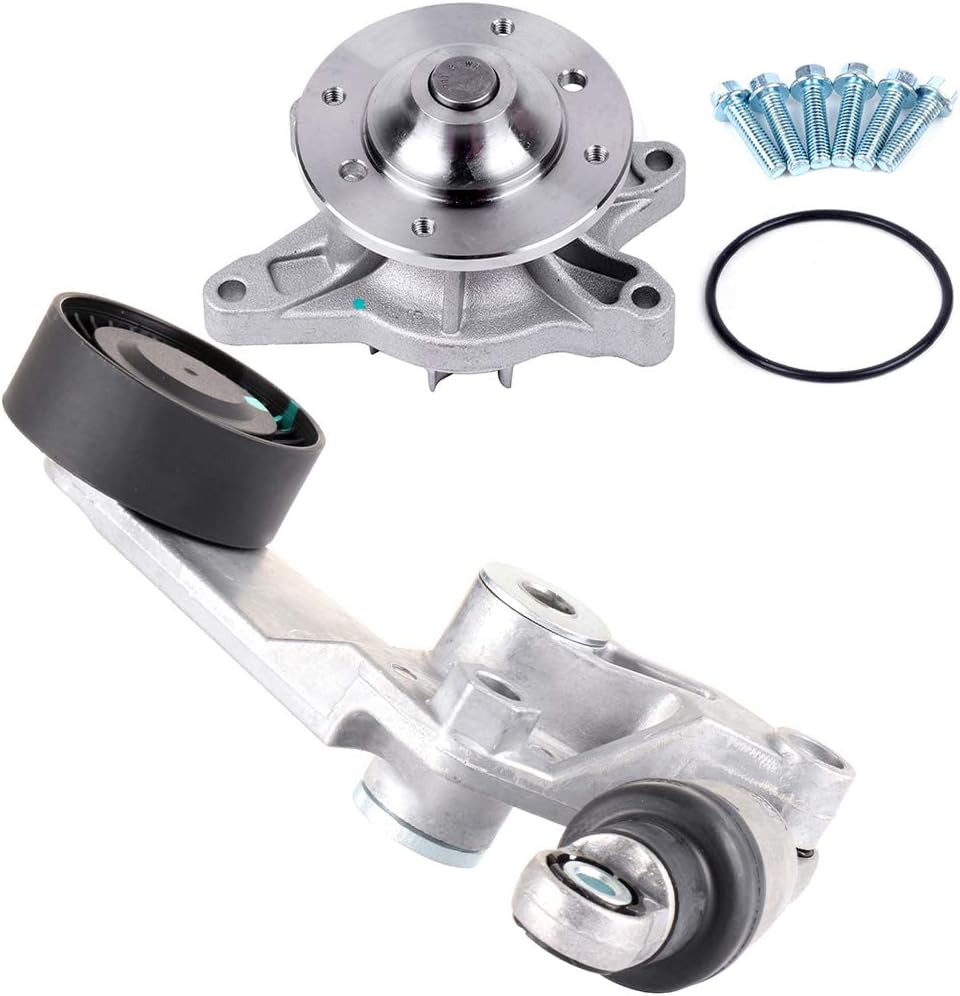 INEEDUP Timing Belt Tensioner Water Pump Pulley Fit for 20032006