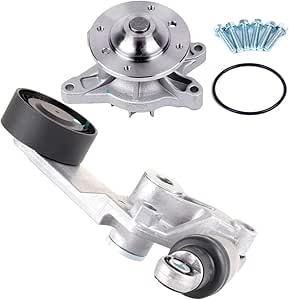 INEEDUP Timing Belt Tensioner Water Pump Pulley Fit for 2003-2006