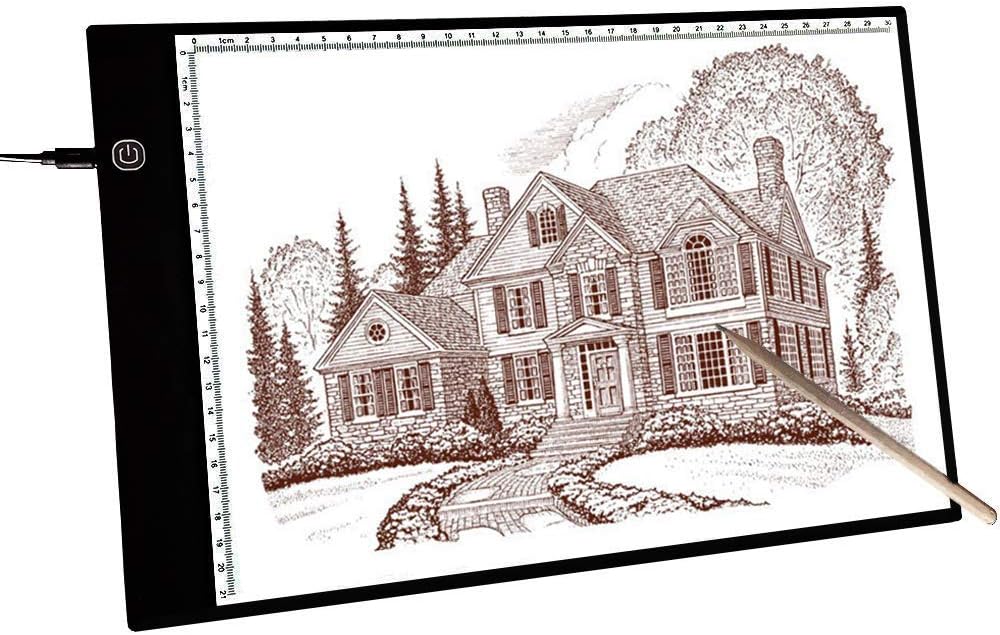 A4 Tracing Light Box Drawing Box,USB Drawing Board,LED Artcraft Tracing Light Pad,with Brightness Adjustable,for Artists Drawing, Sketching, Animation Apply to 5D Diamond Painting