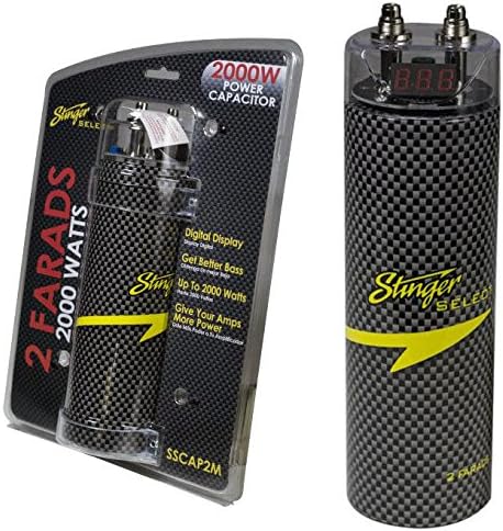 Stinger 2 Farad Capacitor Select SSCAP2M 2000 Watts Power 12V Car Digital Power