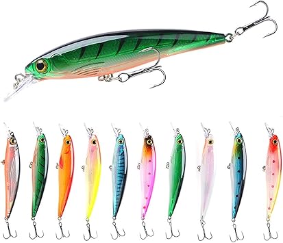 Amazon 百発百中 ルアー メタルジグ スリム ミノー ポッパー 3d真魚 13 6g10匹入り Guyin ルアー