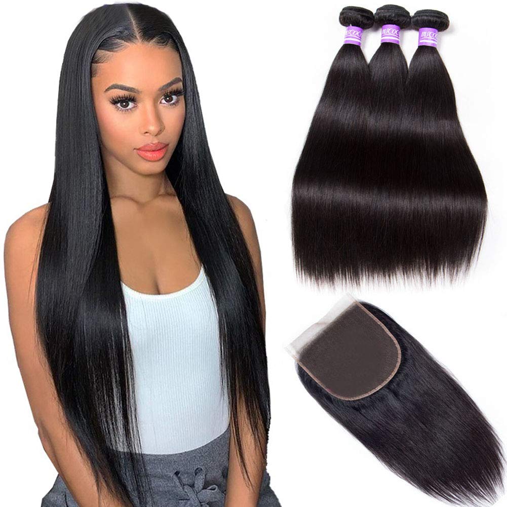 Amazon Com Mscoco Hair 10a Brazilian Straight Hair Bundles With