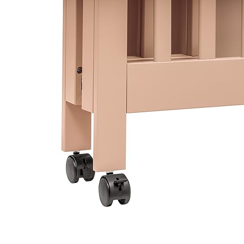 Babyletto Origami Mini Portable Folding Crib with Wheels in Canyon