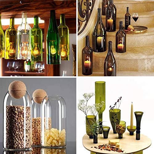 Glass Bottle Cutter, AmazeFan Glass Cutting Tools for Cutting Wine, Beer, Whiskey, Champagne, DIY Wine Bottle Cutter Machine for Cutting Round, Oval Bottles - Accessories Tool Kit - Thumbnail 4