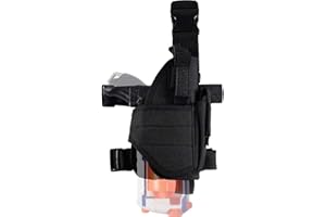 BOROLA Adjustable Tactical Leg Holster Compatible for Nerf Elite Series Blaster(Black)