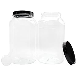 Cornucopia Gallon Plastic Jars (2-Pack); Clear