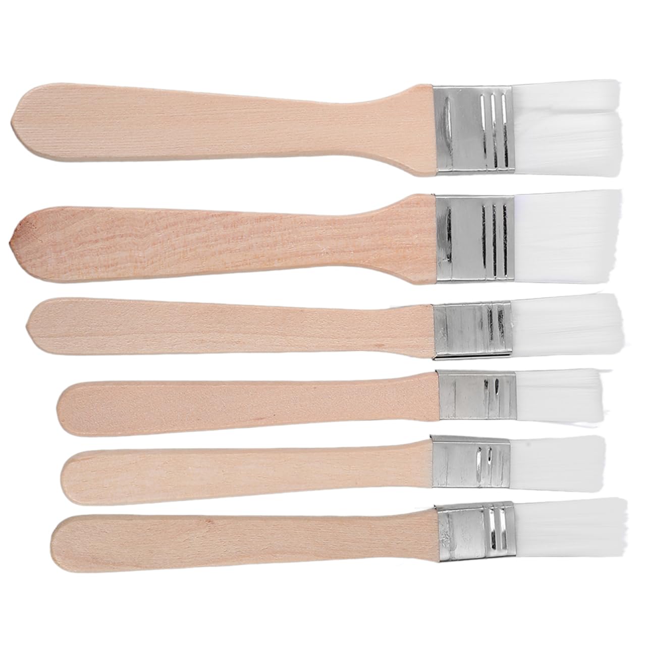 Artibetter Paint Brush Set 6Pcs Nylon Flat Brushes 0.5 Inch for Adhesive Touchups and Diy Painting Crafts Home Projects