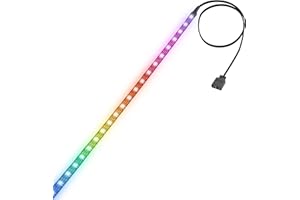 ELFJMZP ARGB LED Strip for PC Gaming Case, 50cm 30 LED, ARGB Sync Connector, Adhesive Backing, Aura Sync Compatible, PC Case 
