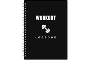 BUSHYPUSHY Fitness Journal - Workout Journal/Planner,8.3" x 6.3", Fitness Planner to Track Workout Process, 178 Pages with PP Cover + 2 Goals/Note Pages+ Twin-wire Binding