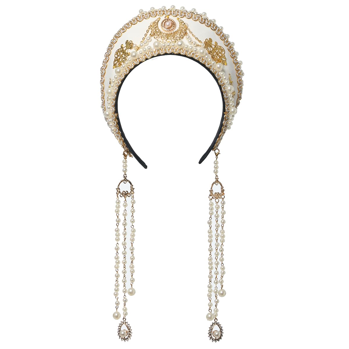 GRACEART Anne Boleyn Hat Headpiece Elizabethan Headwear Tudor Coronet Hood Hat โ image 1