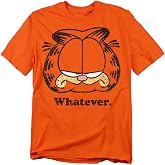 Garfield Distressed Face Whatever Unisex Adult T-Shirt Orange