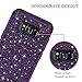 Casetego Compatible with Galaxy S8 Plus Case,Glitter Sparkle Bling Three Layer Heavy Duty Hybrid Sturdy Shockproof Protective Cover Case for Samsung Galaxy S8 Plus-Shiny Purple