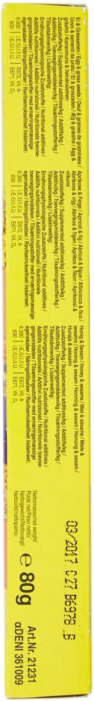 Vitakraft - Kräcker Trio-Mix (egg and seeds of grasses, apricot and fig, honey and sesame) - 80 g - Pack of 3 - Image 5