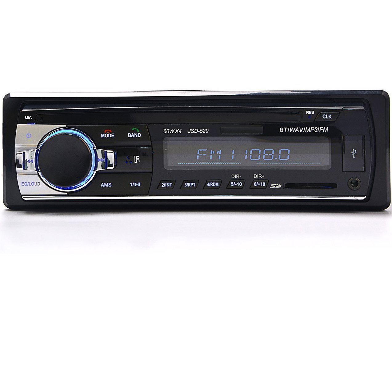 ALUNAR 12v Bluetooth Car Audio Stereo System Mp3 Player Radio in Dash One Din 1 Din With USB AUX Input SD Slot Fm Receiver