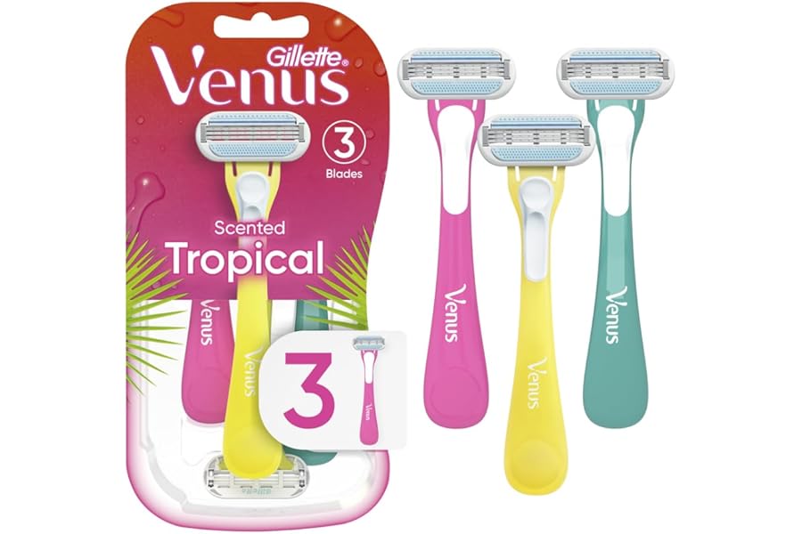 Gillette Venus Tropical Women’s Disposable Razor, 3 Count