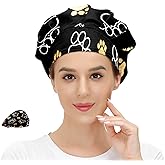 Women's Working Cap Fish Animal Adjustable Working Hats with Sweatband and Elastic Toggle Head Cover