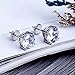 3 Pairs Set 4-8 mm 14K Gold Plated HIP HOP Jewelry Iced Out Round Stud Earrings With Screw Back Paved With Fake Diamond
