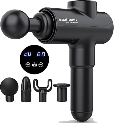 Massage Gun Deep Tissue - Back Muscle Massager w/High Torque Motor for Back Pain, Shoulder, Neck, Body, All Muscles Recover & Massage