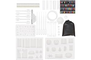 284 Pcs DIY Jewelry Casting Molds Tools Set, More Than 120 Designs with Silicone Jewelry Resin, Earring Molds, Diamonds Mold