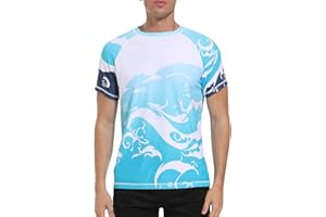 VAYAGER Men's Swim Shirts Rash Guard UPF 50+ T Shirts Quick Dry Loose Fit Water Surfing Shirt