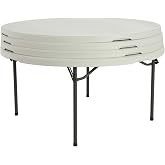 LIFETIME 480301 Commercial Round Folding Table (4 Pack), 5', White