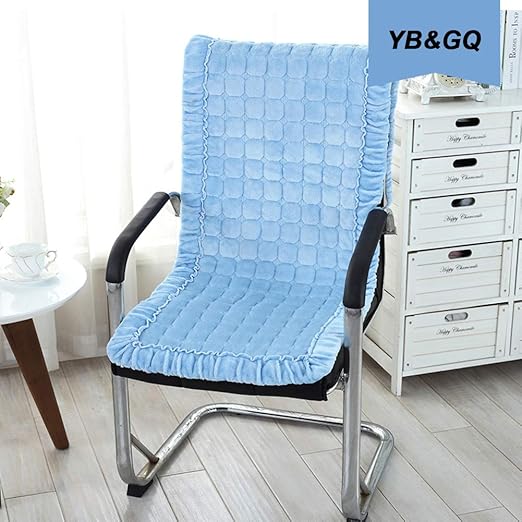 Ruffled Lace Kitchen Chair Pads with Back Support, NotSlip Office