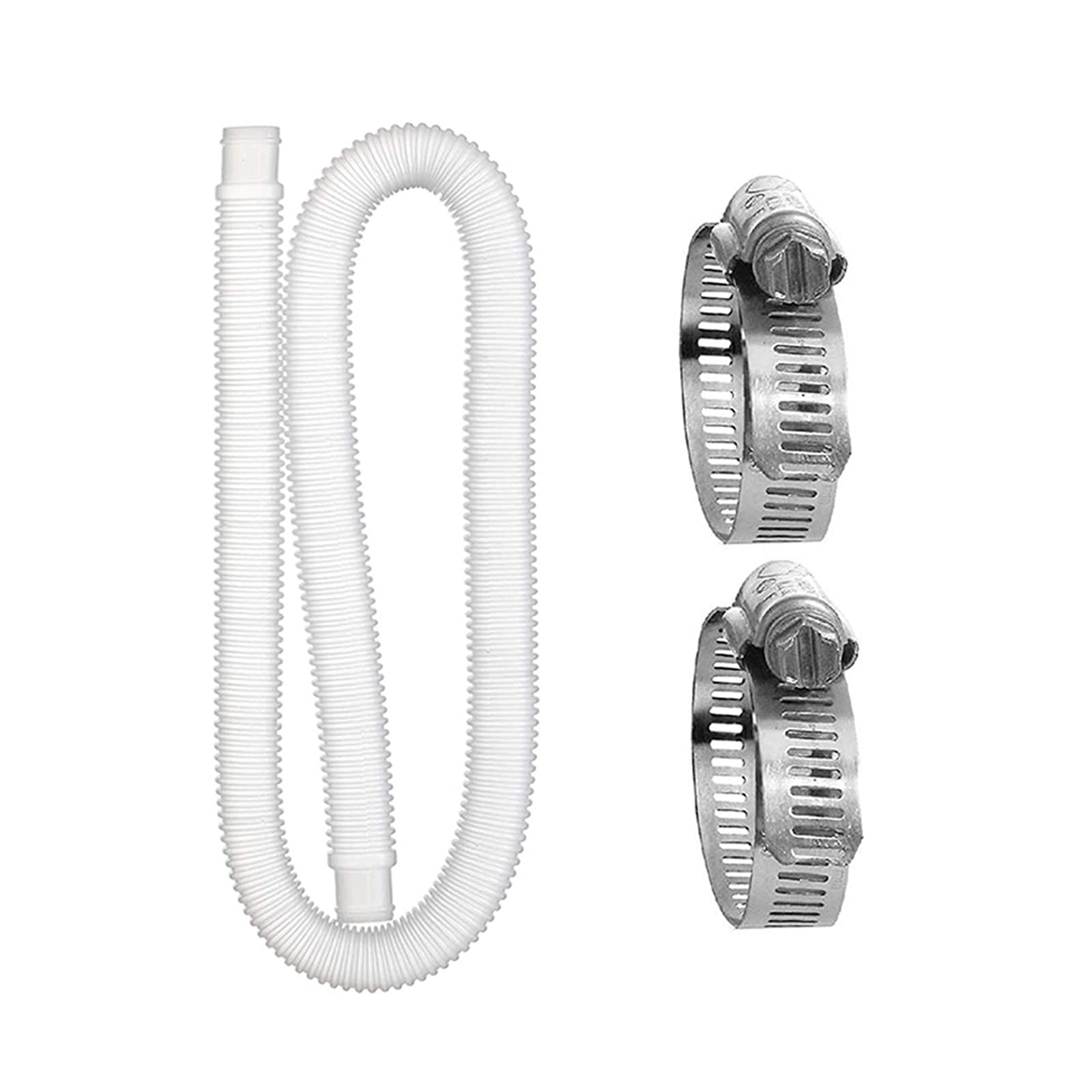 CHIKIXSON Swimming Pool Hose Replacement, 1.5M, Silver, Plastic, Single Item