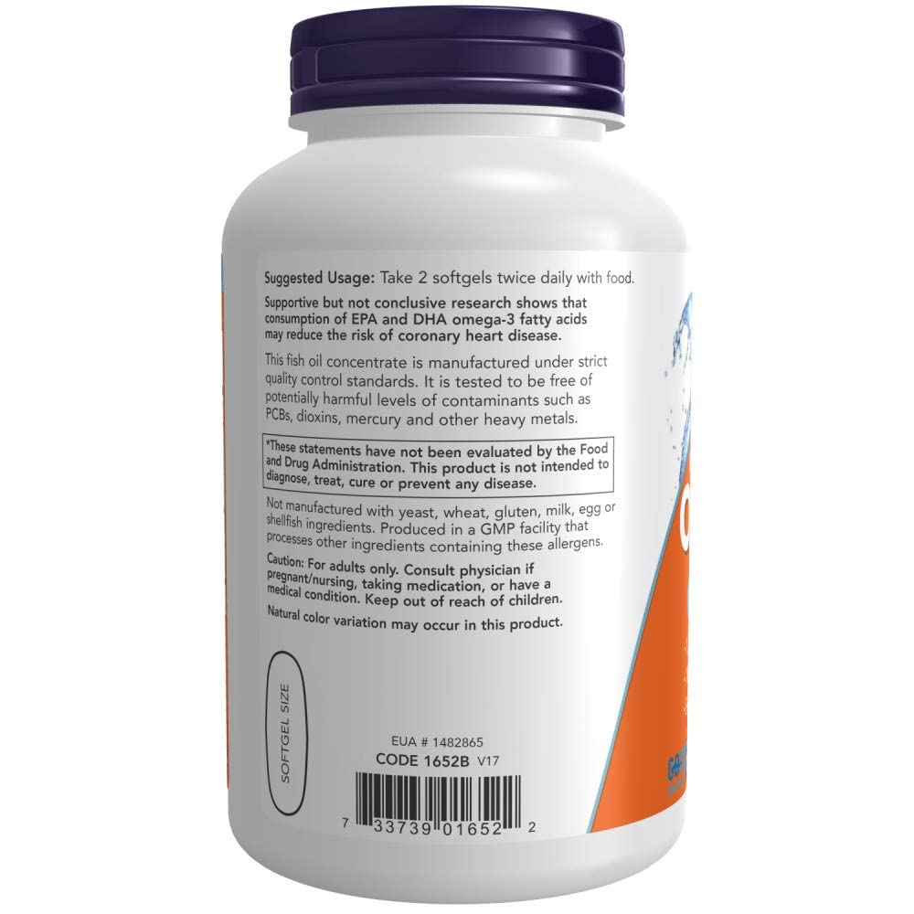 Now Supplements, NAC (N-Acetyl Cysteine) 600 mg & Now Supplements, Omega-3 180 EPA / 120 DHA, Molecularly Distilled, Cardiovascular Support*, 200 Softgels
