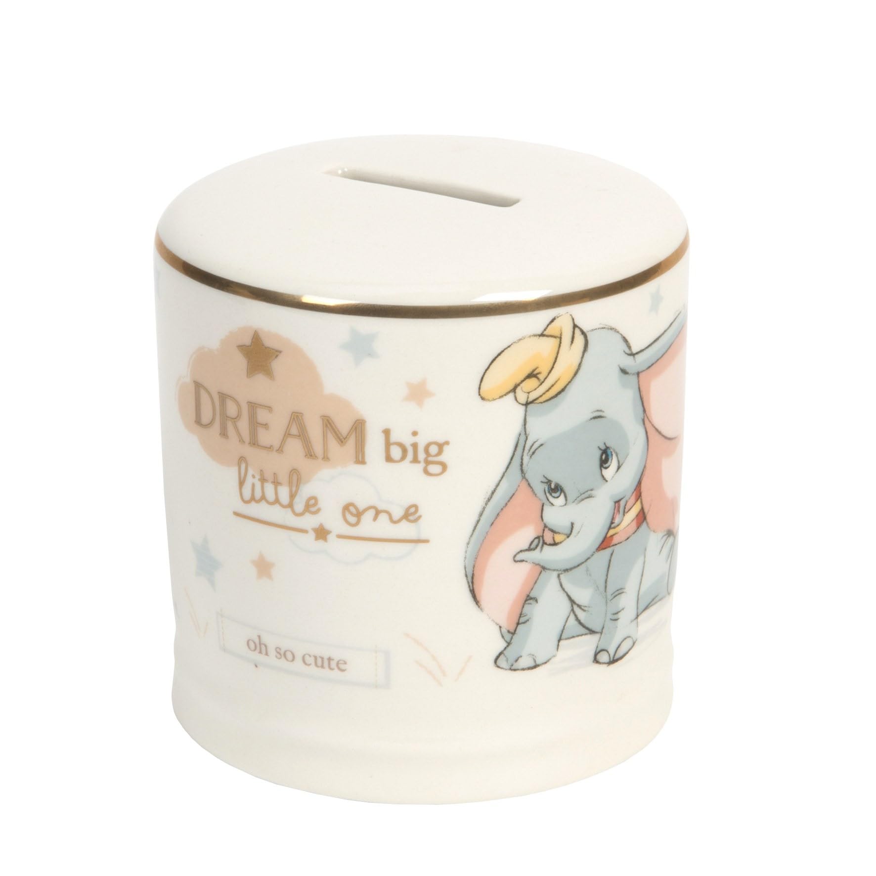 Widdop & Co. Disney Magical Beginnings Ceramic Money Bank - Dumbo DI408, 200 g, WBM-GFT72