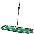 Tidy Tools Commercial Dust Mop & Floor Sweeper, 24 in. Dust Mop for Hardwood Floors, Reusable Dust Mop Head, Extendable Mop Handle, Industrial Dry Mop for Floor Cleaning & Janitorial Supplies, Green
