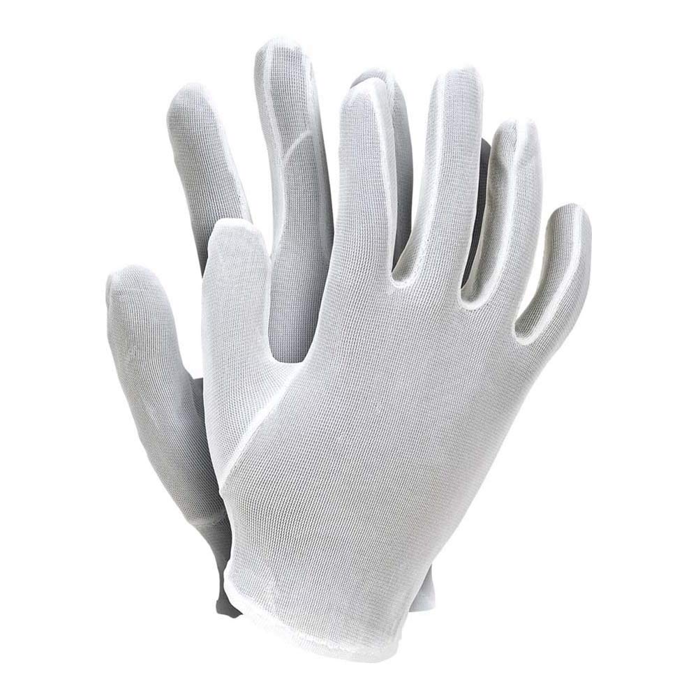 Reis Rnylon8 Protective Gloves, White, 8 Size, Pack of 12