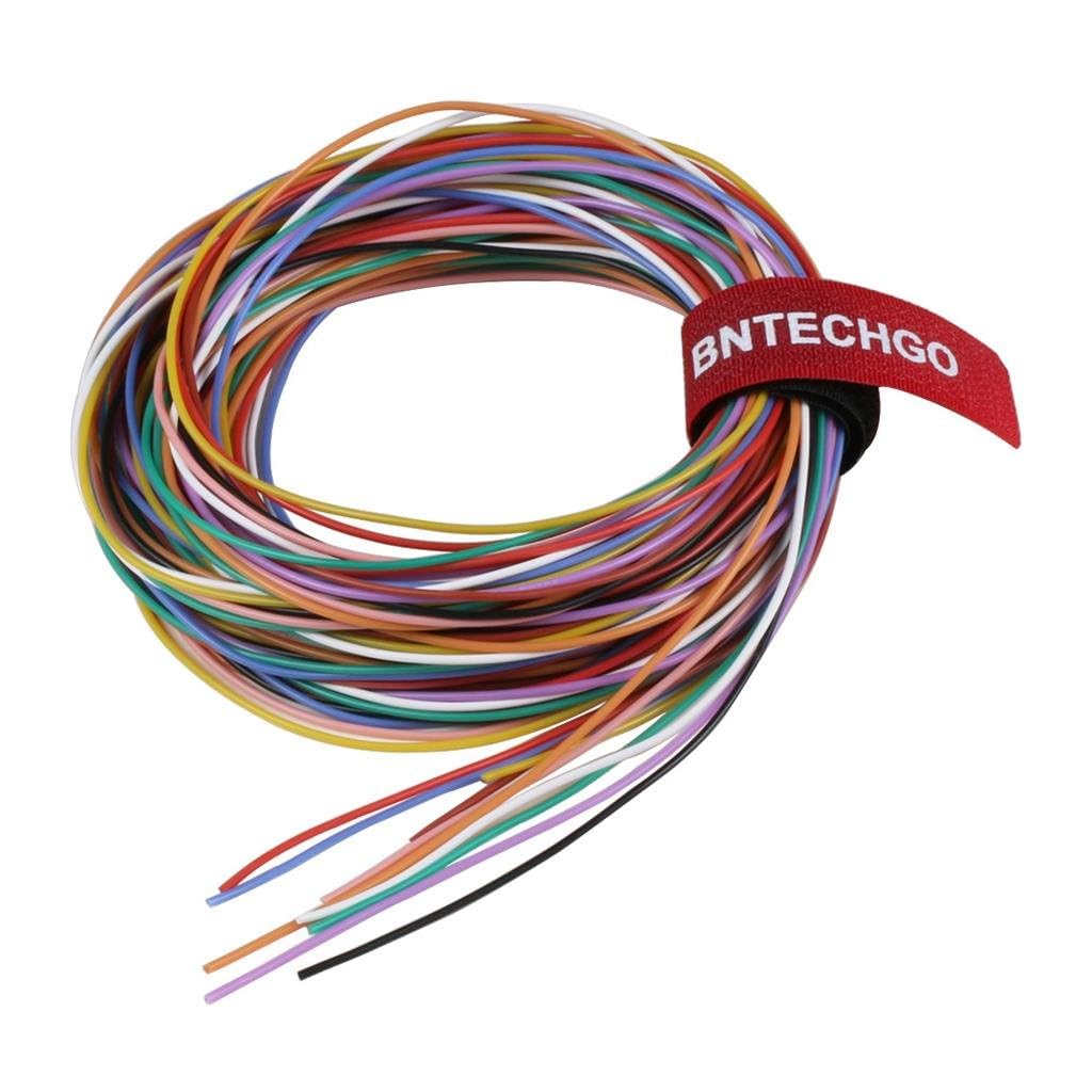 BNTECHGO 28 Gauge Silicone Wire Kit - 10 Color Ultra Flexible High Resistant 200°C 600V Insulation, 28 AWG, 16 Strands Tinned Copper, Stranded Model Cable — image 1