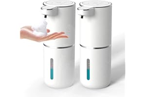 2 Pack Automatic Soap Dispenser – Touchless Foaming Soap Dispenser 400ml USB Rechargeable Dispenser Electric Wall Mounted 4le