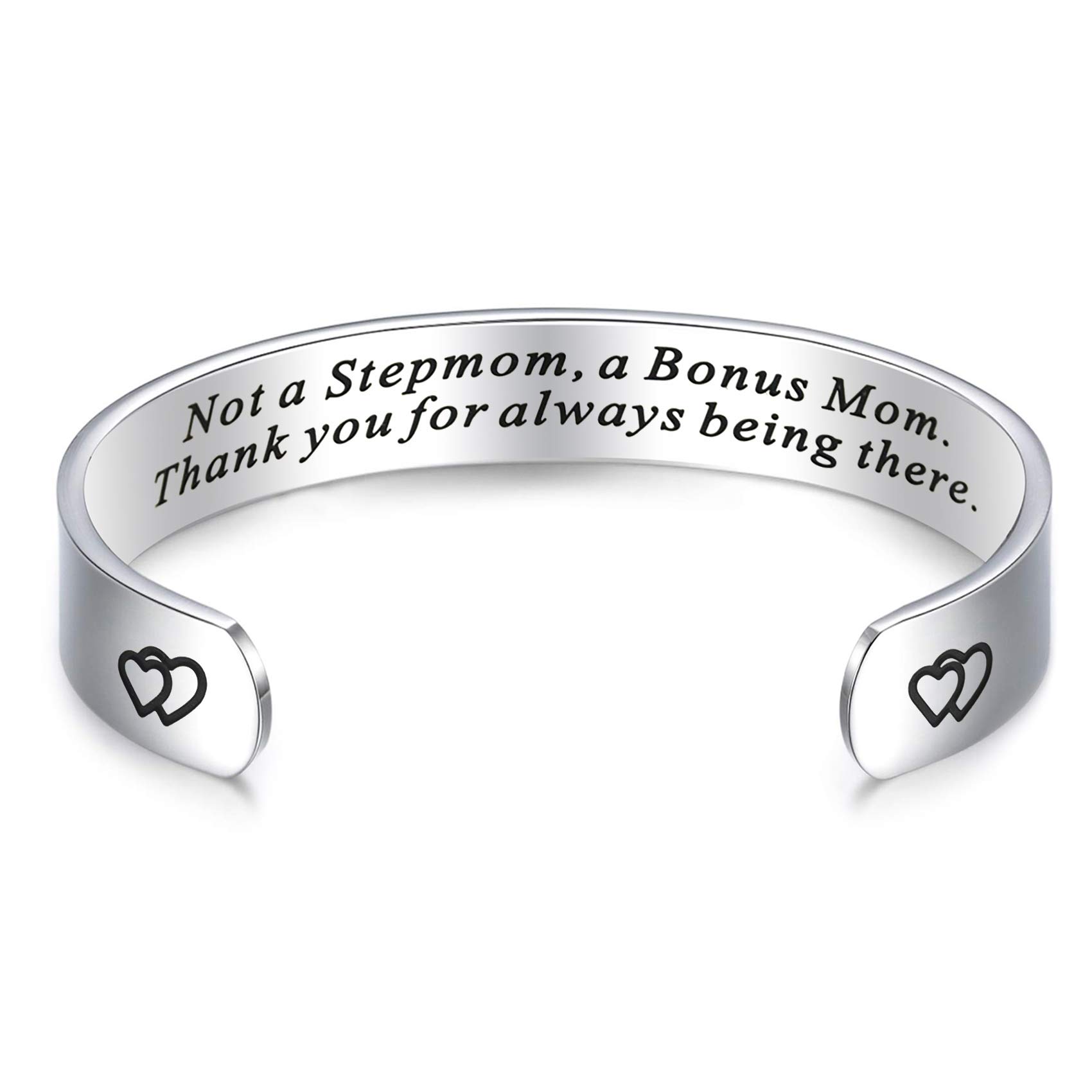 LParkin Not a Stepmom a Bonus Mom Stepmom Gift Jewelry Bracelet for Stepmon Birthday Gifts (Cuff)