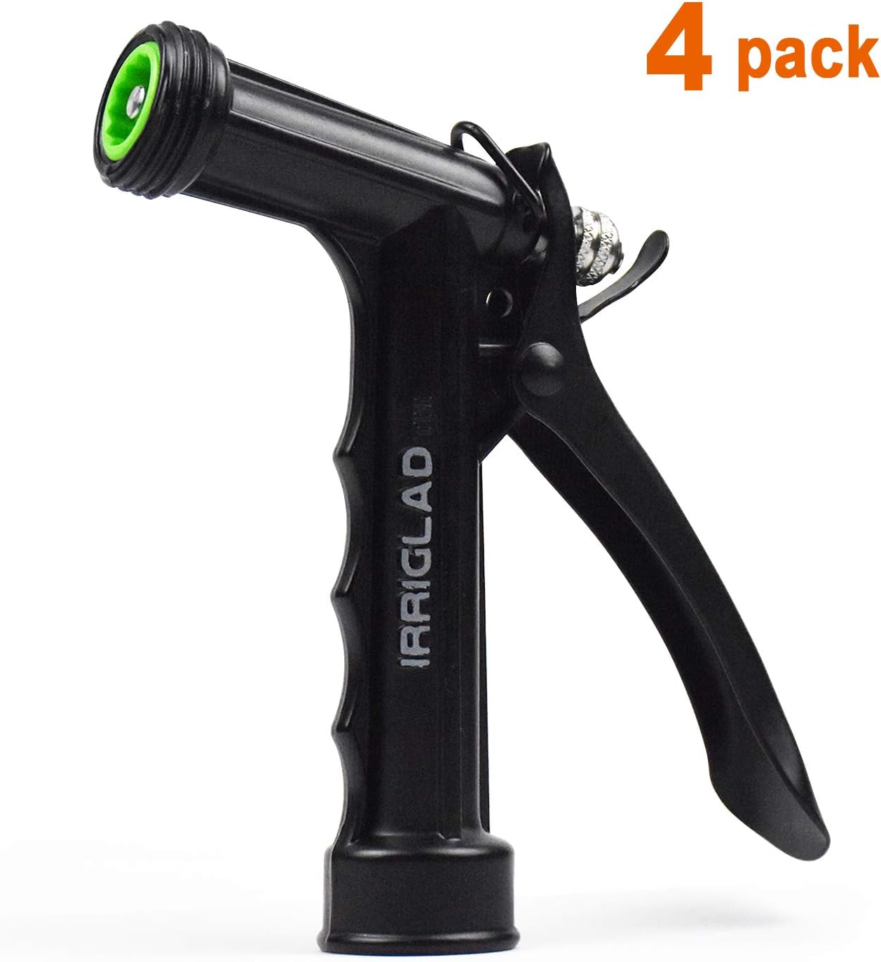 IRRIGLAD Hose Nozzle 2 Pack, Full Size Pistol Grip Water Nozzle Sprayer with Threaded Front, High Pressure Nozzle, Adjustable Spray Water Flow for Watering Plants, Showering Pet, Washing Car, Cleaning : Garden & Outdoor
