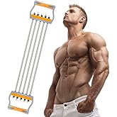 TOCO FREIDO Chest Expander | Arm Training, 5 Tubes Ajustable Arm Strength Trainer, Exercise Resistance Bands for Home Fitness Muscle Training Body Building