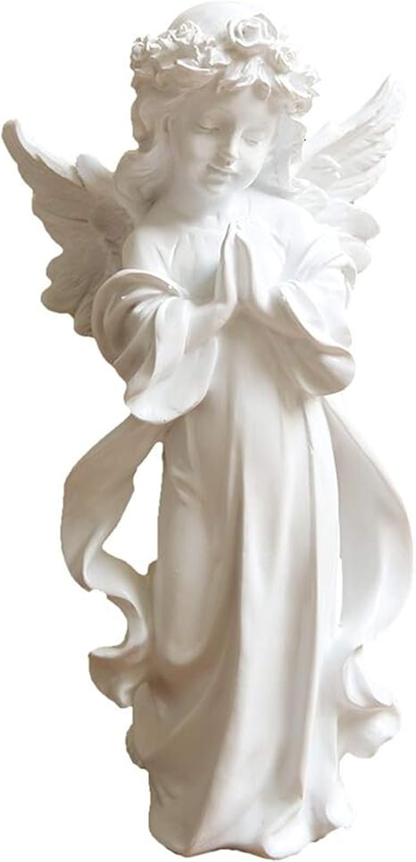 Amazon Tonntyann 天使置物 樹脂製 可愛いお祈り エンジェル インテリア オブジェ 工芸品 平和 ギフト 工芸品 ガーデニング ギフト プレゼント 人気 ホワイト 置物 オブジェ オンライン通販