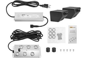 Dyna-Living Mist Maker Ultrasonic Fogger 6 Head Mist Maker Fogger 5000ml/H Ultrasonic Mister Fogger Pond Mister 250W Atomizer Pond Fogger with Float, IP67 Waterproof Halloween Fog Mist Machine