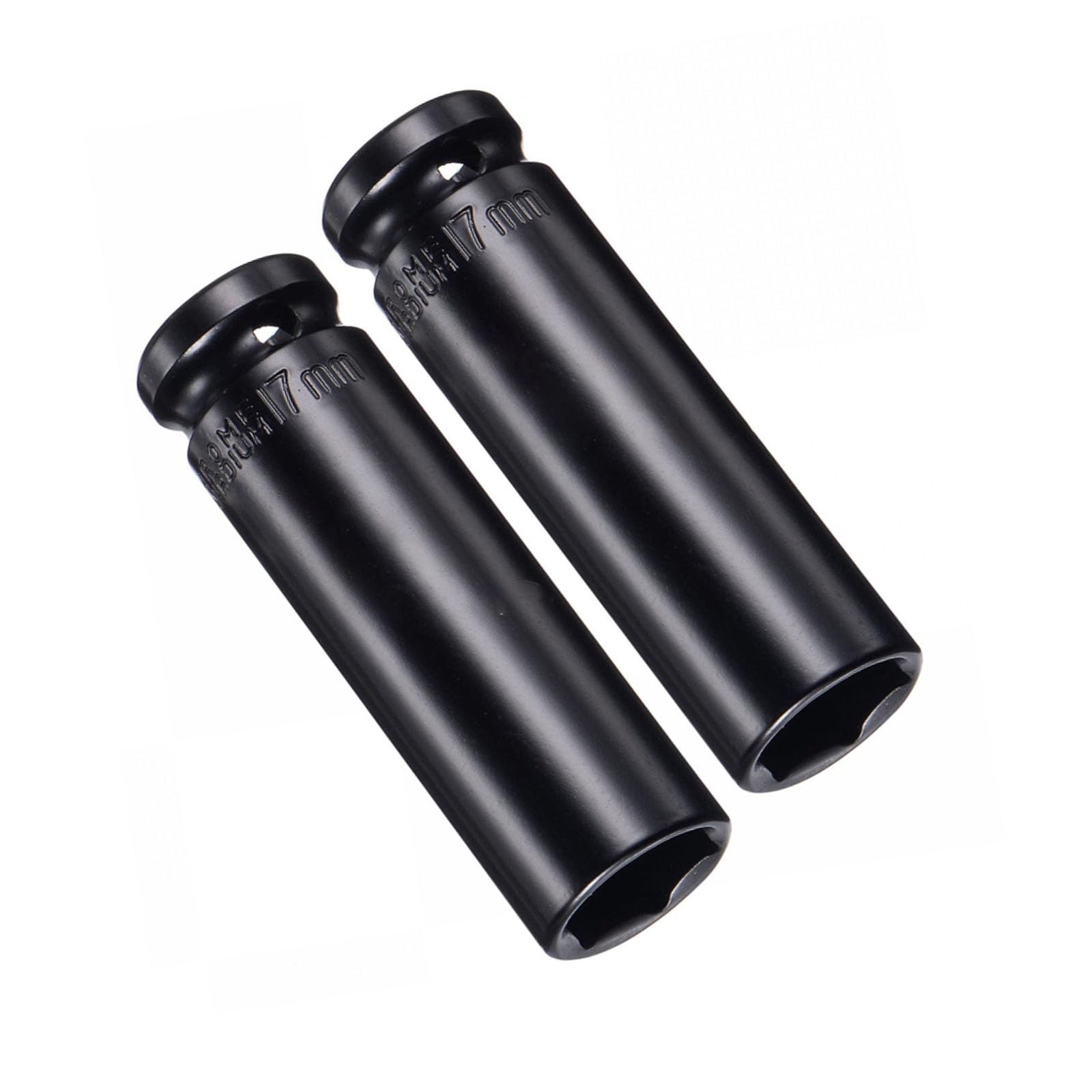 TOP-VIGOR 2Pcs 1/2 Drive by 17mm Deep Impact Socket, 3.15 Inch Length Wrench Socket, 6-Point Metric Sizes for Car Home Repair