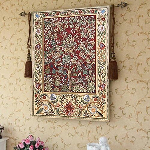 Tree of Life Red Large Wall Tapestry Home Decor with Free Tassels