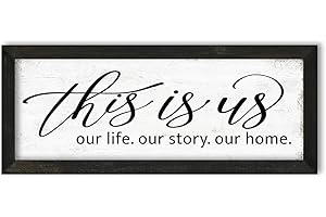 YPY This Is Us Wall Decor: Decorations For Family Photo Wall - Rustic Home Decor Signs - Family Wall Decor For Living Room Bedroom