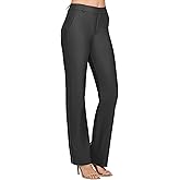 Prolific Health Women’s Ponte Pull-On Dress Pants – Slim, Flared & Straight Leg Work Pants for Teachers & Office