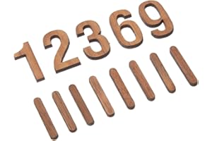 Toddmomy Clock Numbers Kit DIY 1 Inch Wooden Roman Numerals for Silent Movement Wall Clock Replacement in