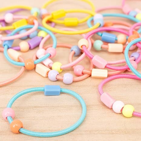 Amazon キッズ用 台座 ビーズつきミニゴム 6色 各4個 計24個ハンドメイド 子供 キッズ アクセサリー Pt 17 アクセサリーパーツ 通販