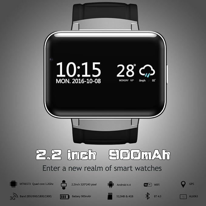 WiFi inteligente reloj teléfono celular Y3 Smartwatch Quad ...